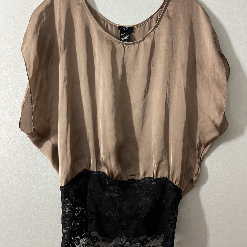 Cute silk and laced top